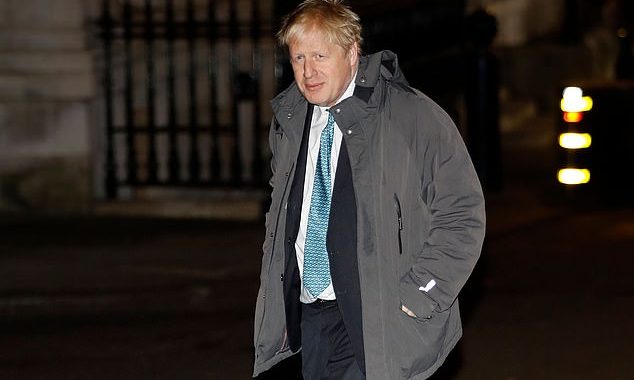 Boris Johnson and other Tory MPs arrive at No10 for drinks as the PM schmoozes her backbenchers