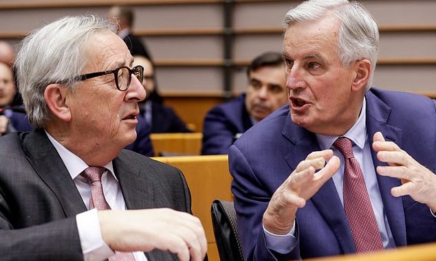 ‘Ireland’s border is OUR border’: EU chief Juncker plays hardball vowing the bloc will NOT cave in to May’s backstop demands – but admits the risks of no deal Brexit are ‘rising’