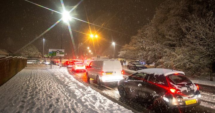 The Big Freeze hits Britain: Thundersnow, hail and severe ice grips as far south as London ahead of year’s coldest night as temperatures plummet to bone-chilling -12C