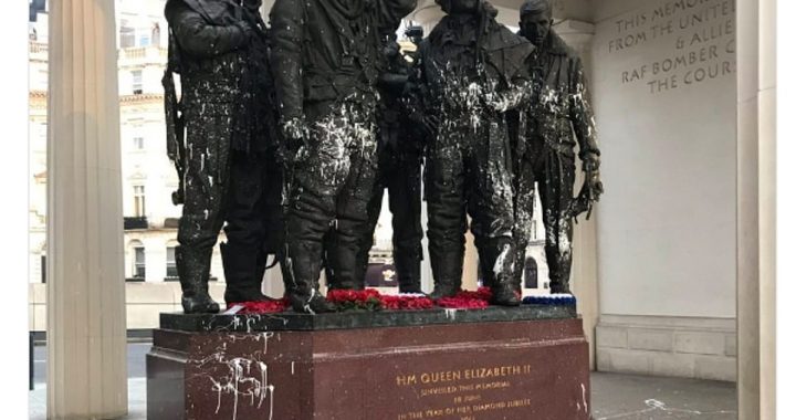 ‘I hope they’re caught and suitably punished’: Britain’s last Dambuster, 97, blasts ‘disgraceful’ gang who carried out co-ordinated 12-hour paint attacks on at least FOUR memorials to Britain’s war dead