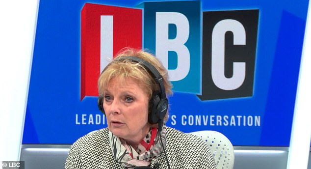 Anna Soubry (pictured today hosting on LBC) has launched a furious personal attack on Theresa May,
