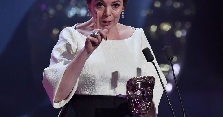 BAFTAs 2019: Olivia Colman jokes she’s going to get ‘P***ED’ after winning Best Actress award as she and Rachel Weisz share sweet kiss after The Favourite sweeps the board with SEVEN gongs