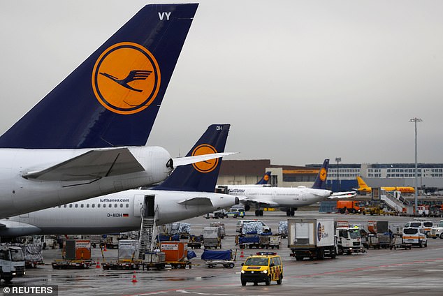 Lufthansa jets are seen at Germany's largest airport in Frankfurt - a major hub which is hit hard by 'tariff abusers'