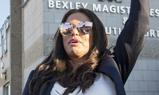 Anger as brazen Katie Price laughs off three-month driving ban after conviction for being in charge of her vomit-covered pink Range Rover – but being CLEARED of drink-driving after blaming ‘mystery friend who ran off after crash’