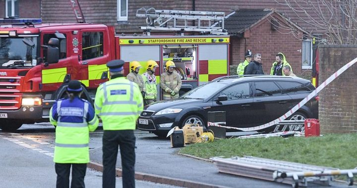 ‘My babies, my babies’: Agony of mother who survived ‘gas blast’ inferno that killed four of her children at their home is revealed as shattered firefighters hold ‘guard of honour’ as the bodies are removed