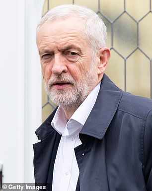Jeremy Corbyn (pictured at his London home this morning) has criticised the changes Theresa May secured to her Brexit deal