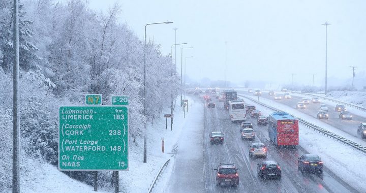 Storm Freya batters Britain: Weather warnings in place as 80mph winds down trees and powerlines as the M4 is among roads closed – with SNOW in Ireland expected in the UK tomorrow