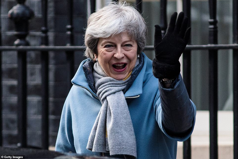 The Prime Minister (pictured in Downing Street today) told Parliament she must have clarity on what it will support before she meets EU leaders in Brussels next Thursday