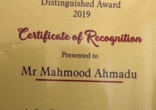 Mahmood Ahmadu awarded ‘Best Technology Leader of the Year’ at the recent 7th African Ambassadors and Diaspora Interactive Forum (AAIF), in London.