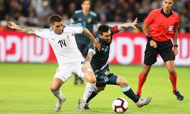 Lionel Messi dribbles past FIVE players in Argentina’s draw with Uruguay