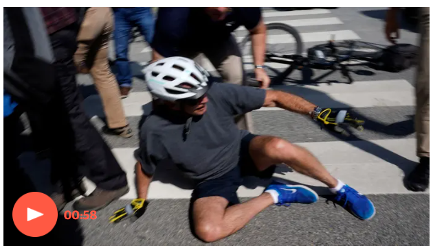 Joe Biden falls off bike during Delaware ride with first lady